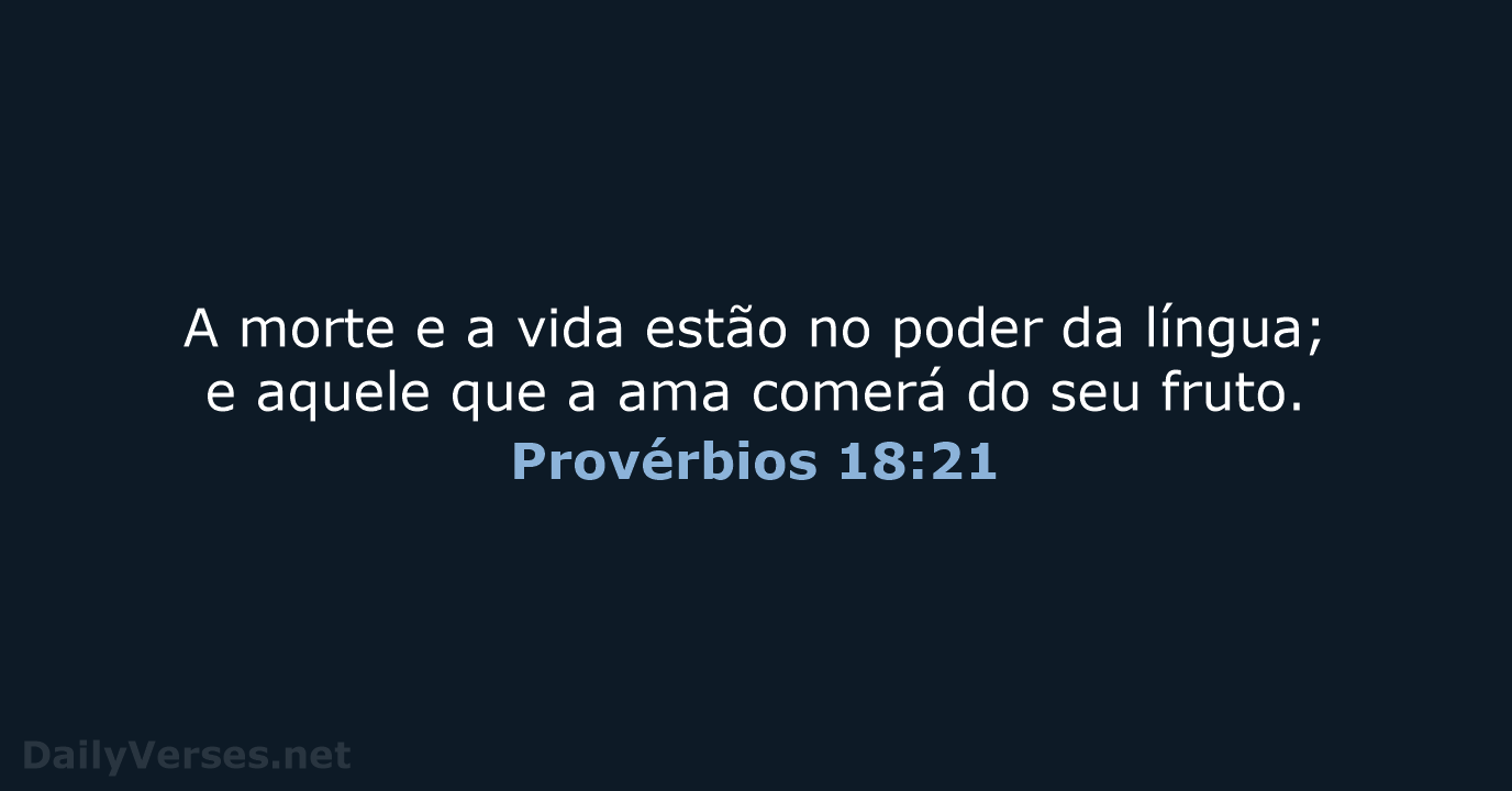 Provérbios 18:21 - ARC