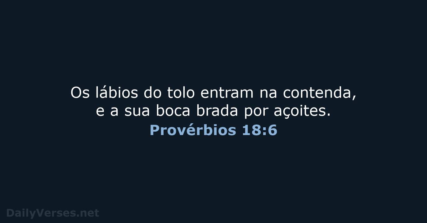 Provérbios 18:6 - ARC