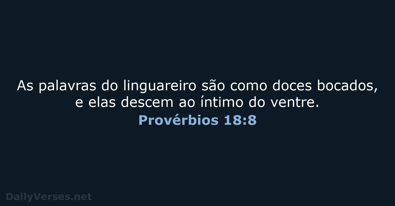 Provérbios 18:8 - ARC