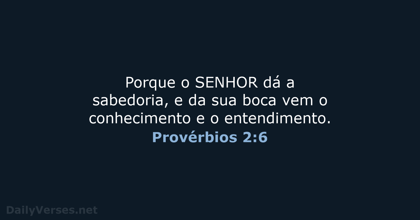 Provérbios 2:6 - ARC
