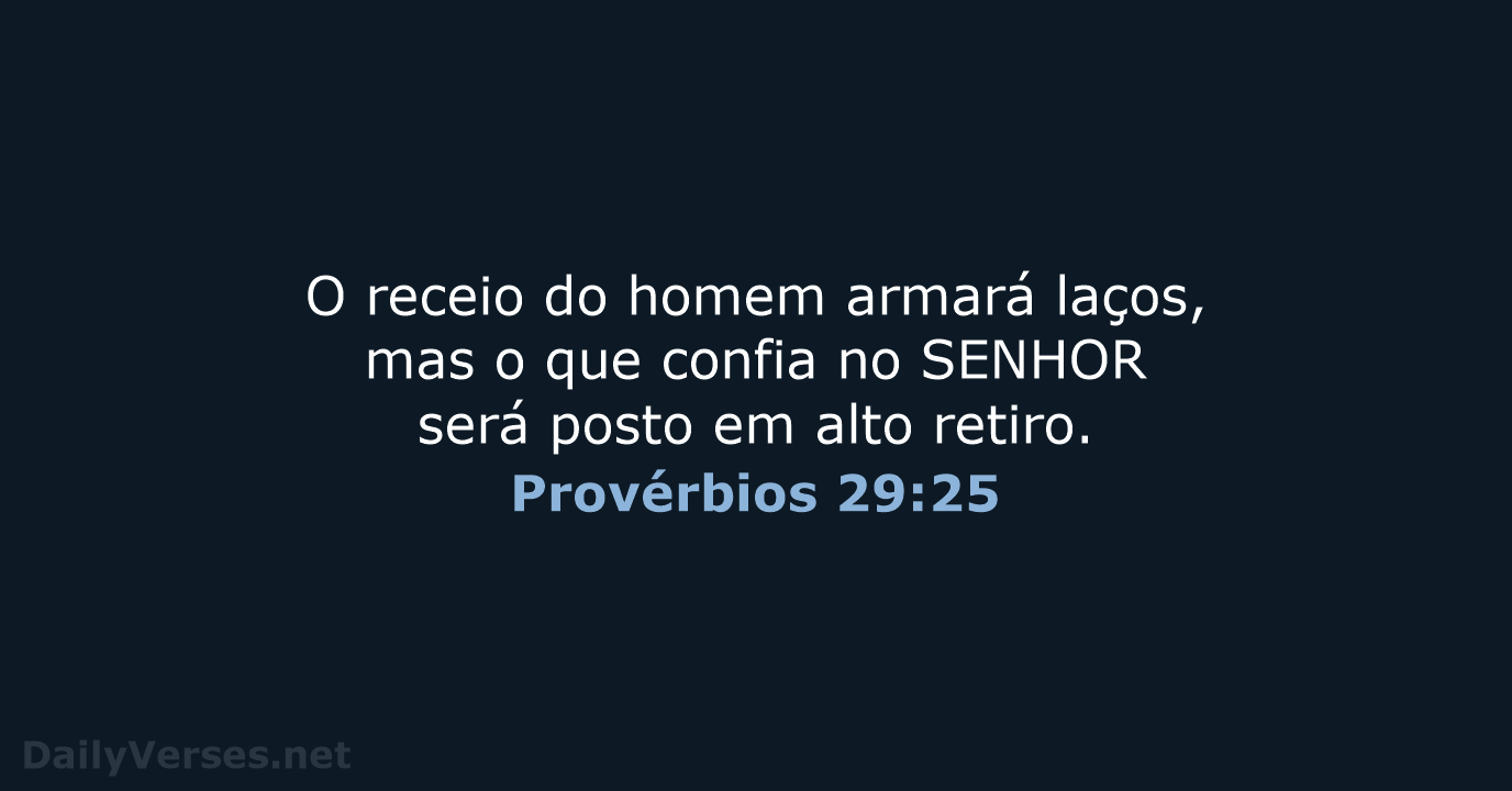 Provérbios 29:25 - ARC