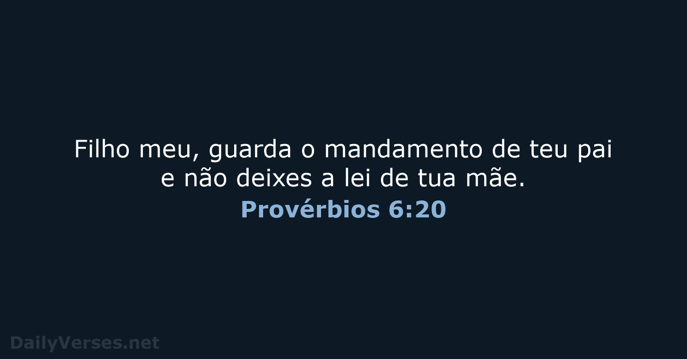 Provérbios 6:20 - ARC