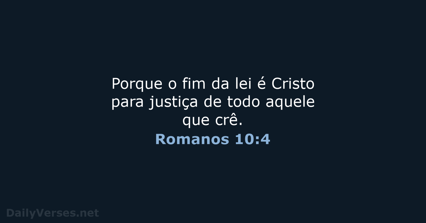 Romanos 10:4 - ARC