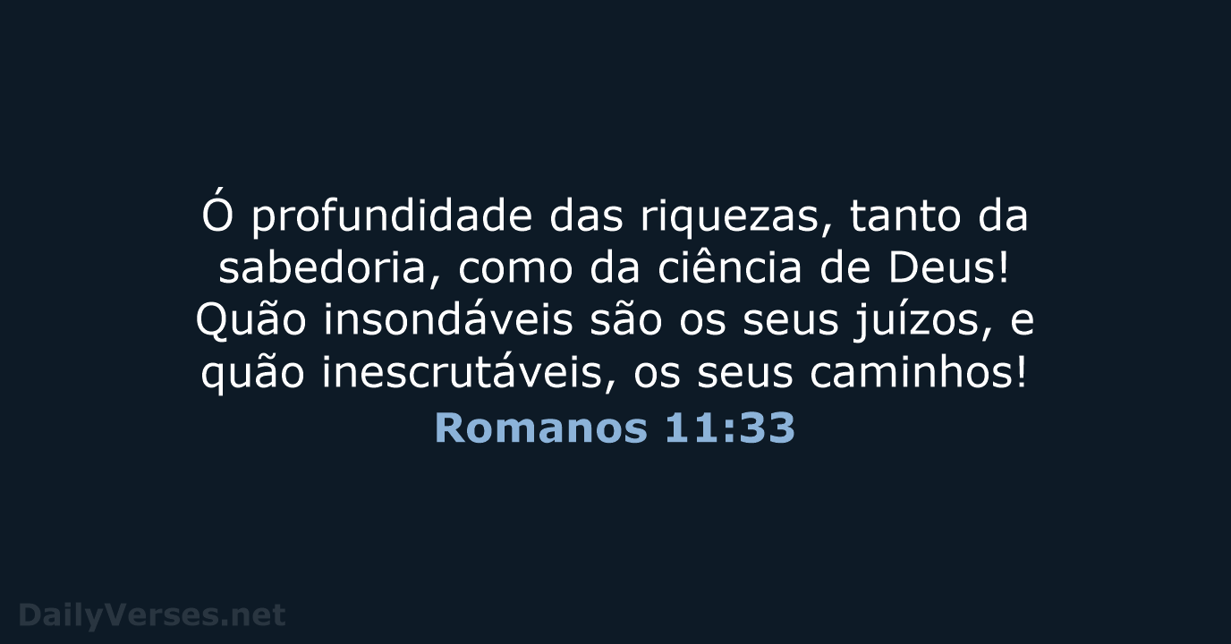 Romanos 11:33 - ARC