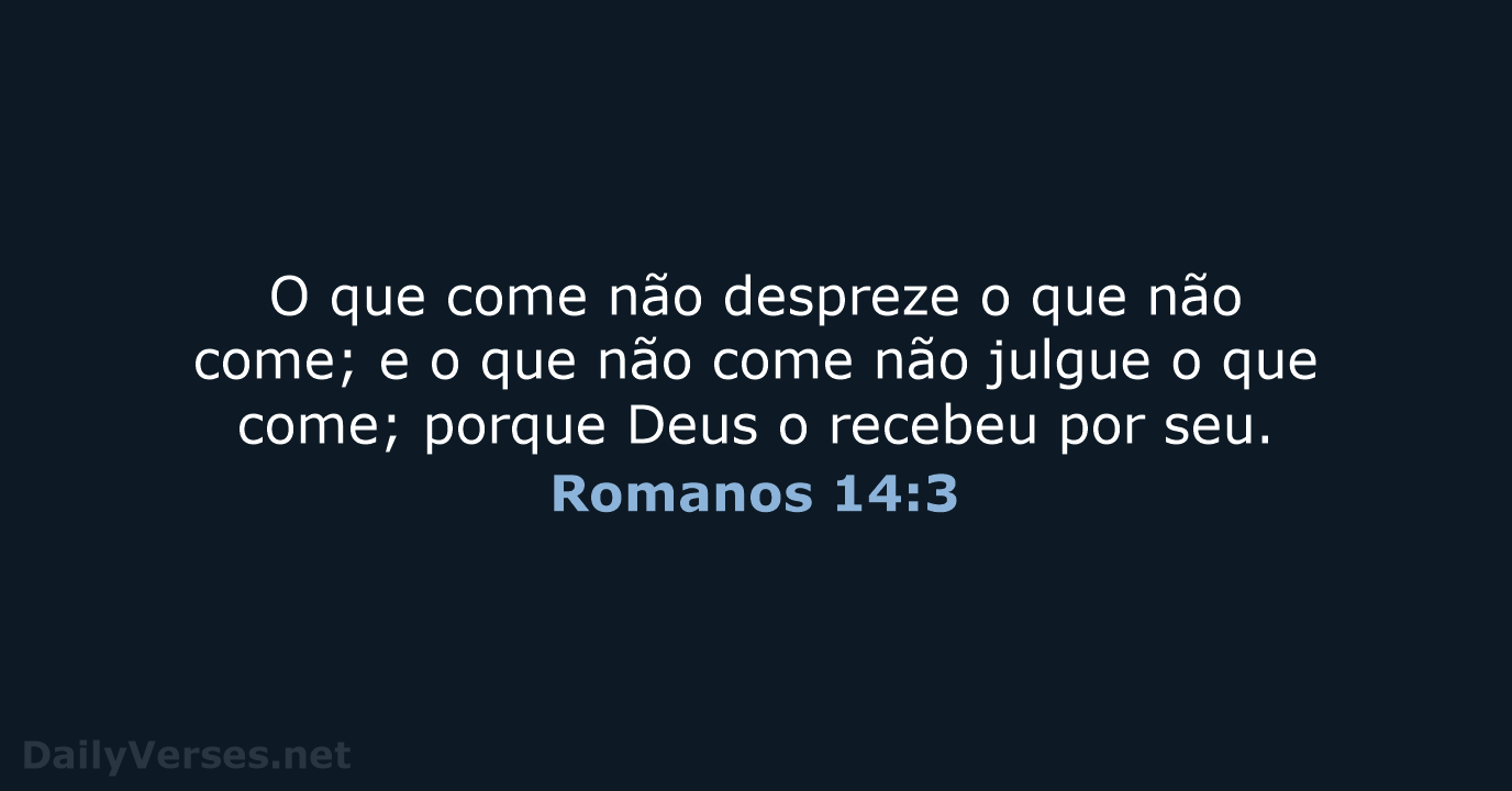 Romanos 14:3 - ARC