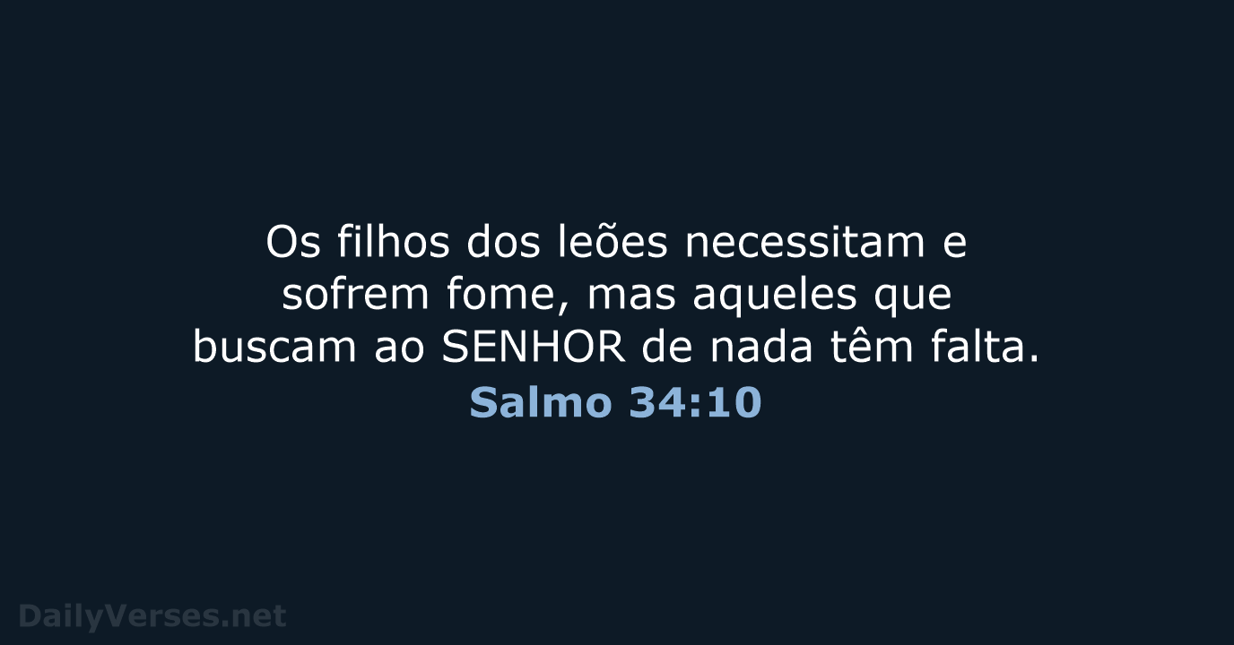 Salmo 34:10 - ARC