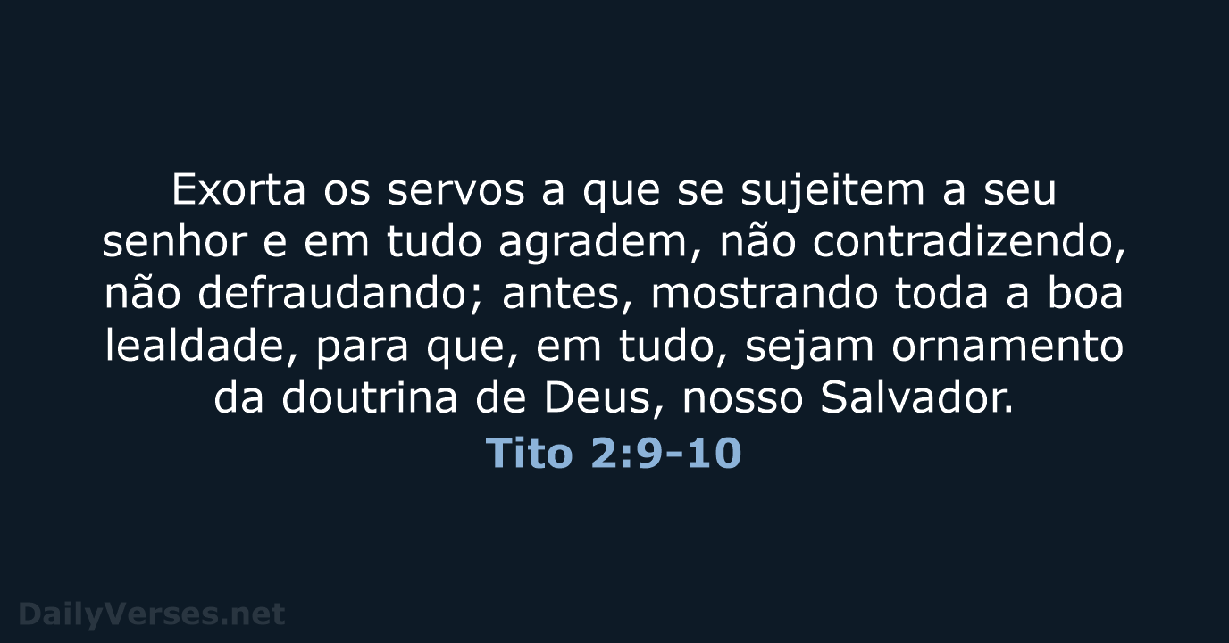 Tito 2:9-10 - ARC