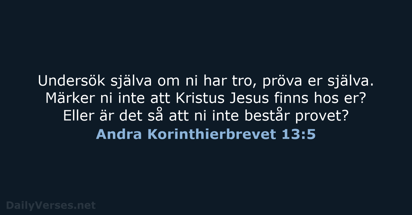 Andra Korinthierbrevet 13:5 - B2000