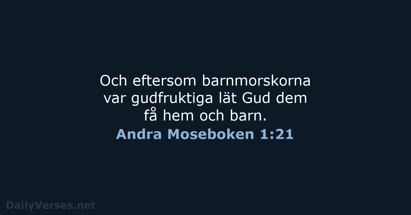 Andra Moseboken 1:21 - B2000