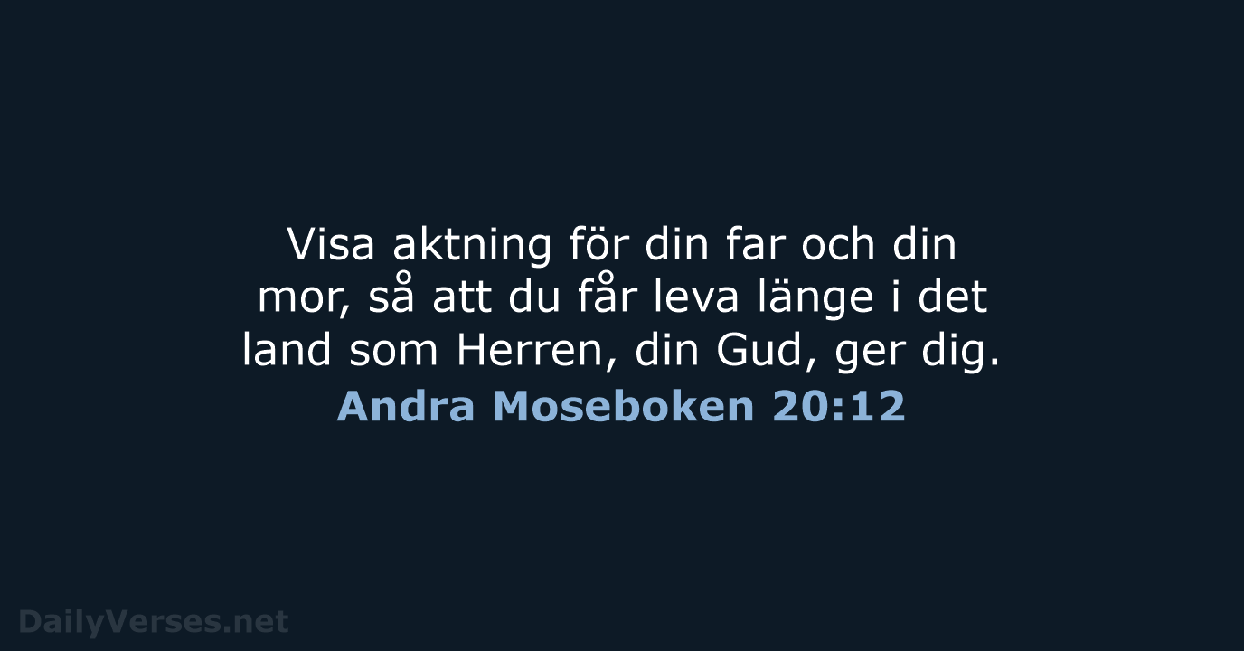 Andra Moseboken 20:12 - B2000