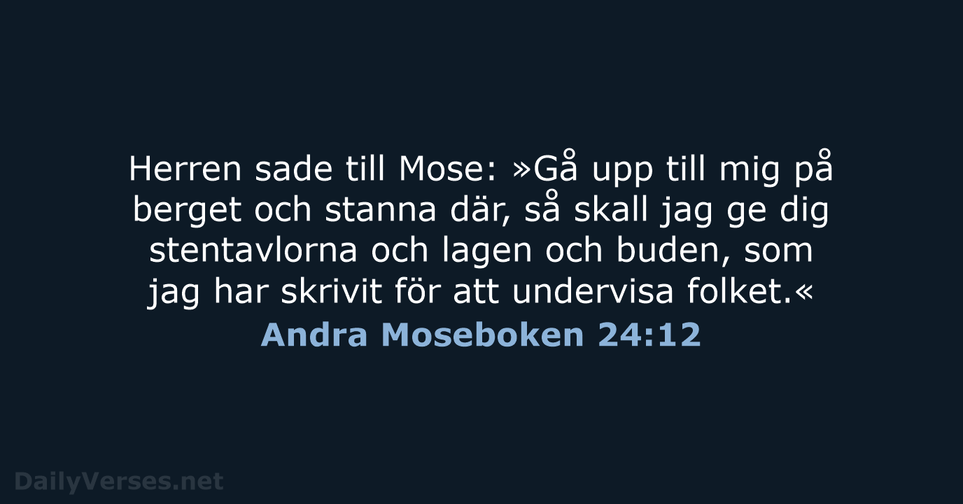 Andra Moseboken 24:12 - B2000