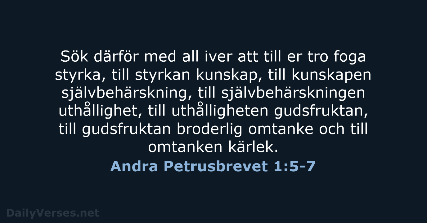 Andra Petrusbrevet 1:5-7 - B2000