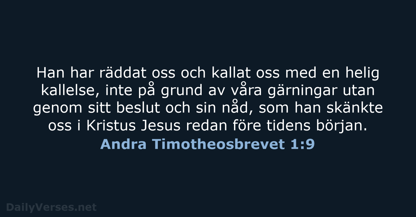 Andra Timotheosbrevet 1:9 - B2000