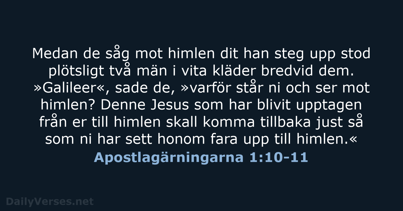 Apostlagärningarna 1:10-11 - B2000