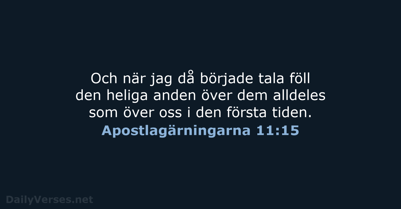 Apostlagärningarna 11:15 - B2000