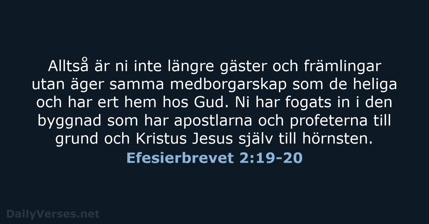 Efesierbrevet 2:19-20 - B2000