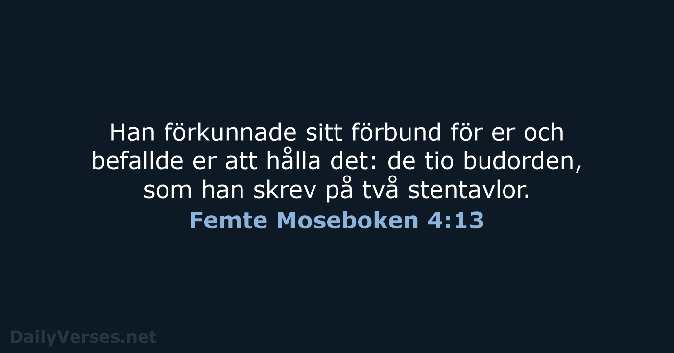 Femte Moseboken 4:13 - B2000