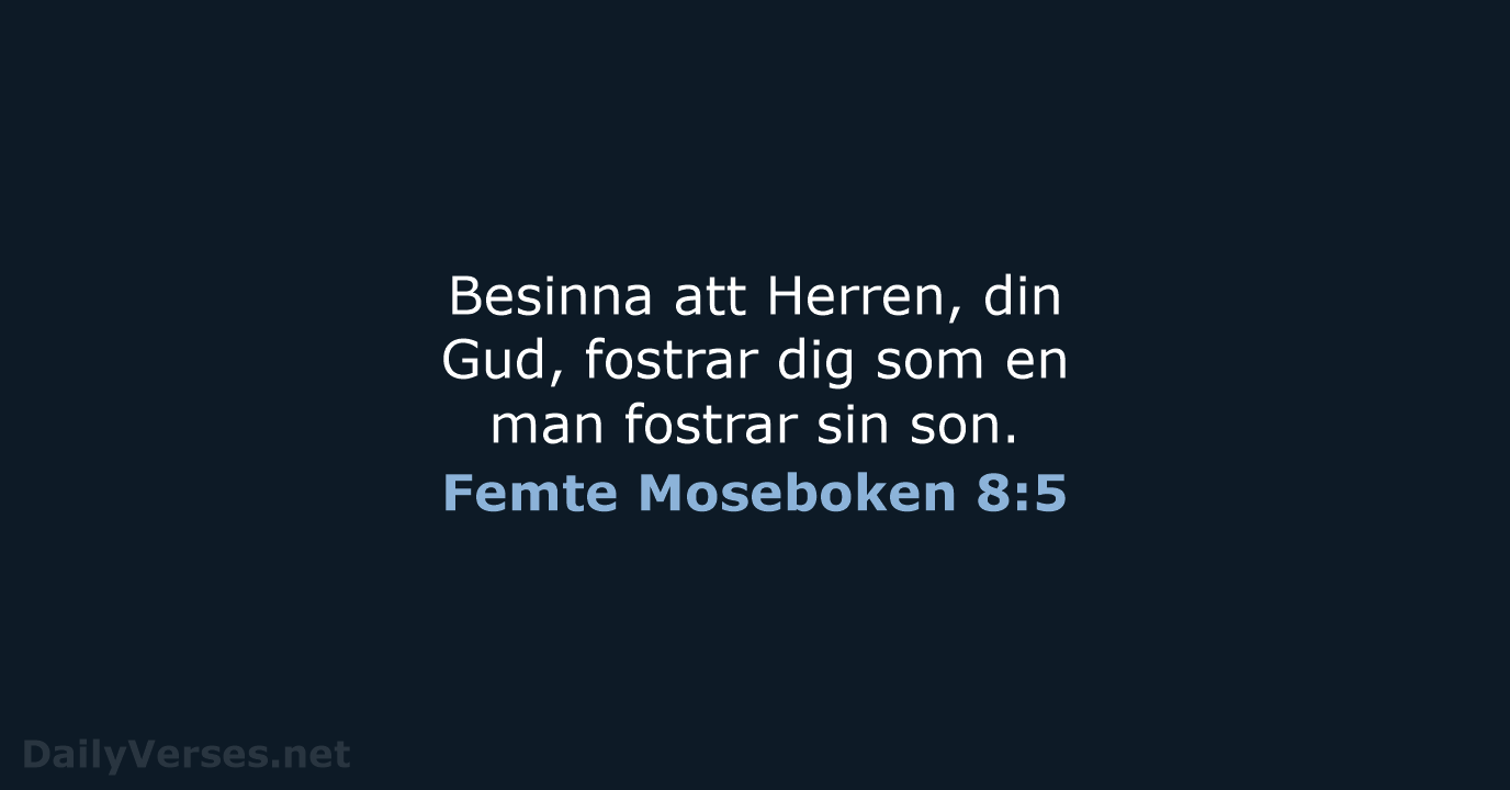 Femte Moseboken 8:5 - B2000