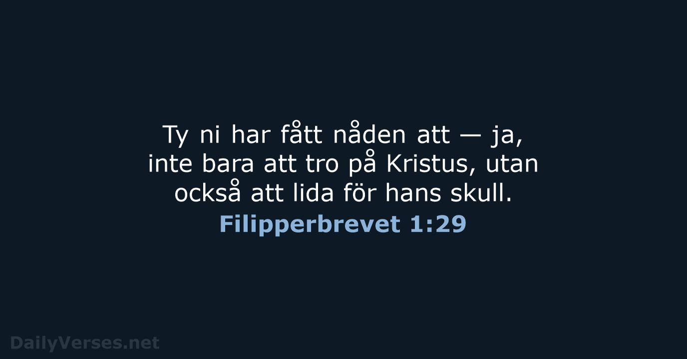 Filipperbrevet 1:29 - B2000