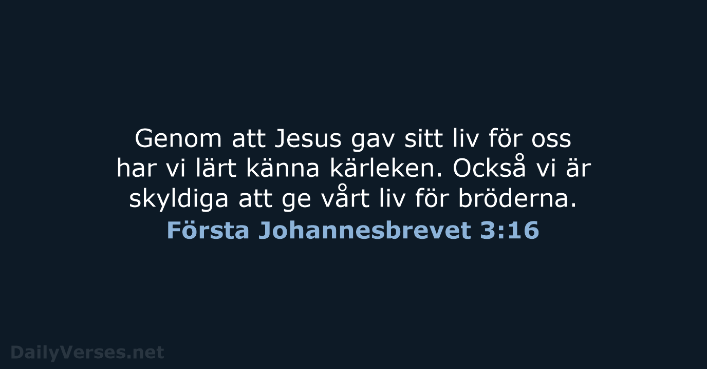 Första Johannesbrevet 3:16 - B2000