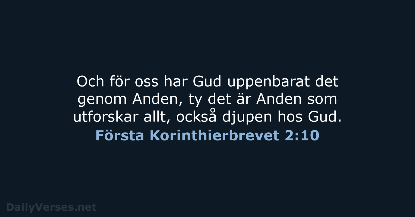 Första Korinthierbrevet 2:10 - B2000