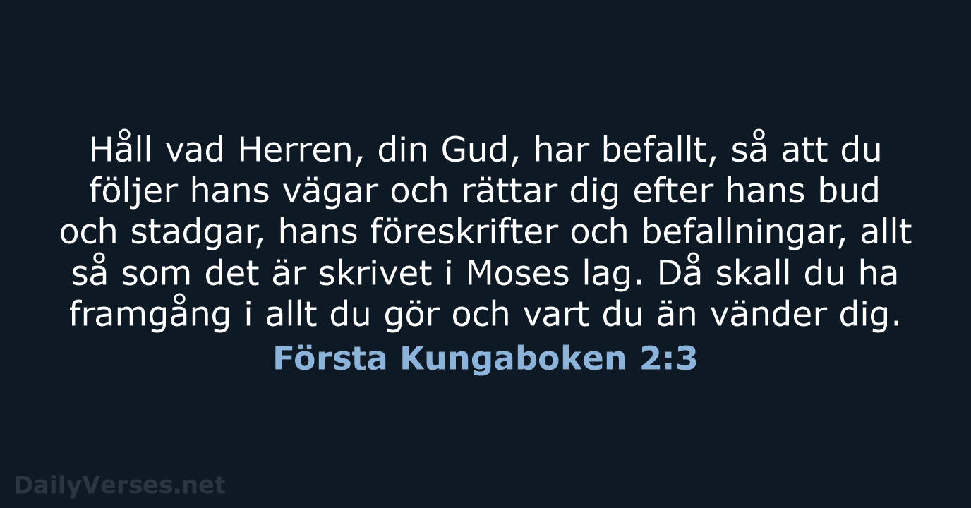 Första Kungaboken 2:3 - B2000