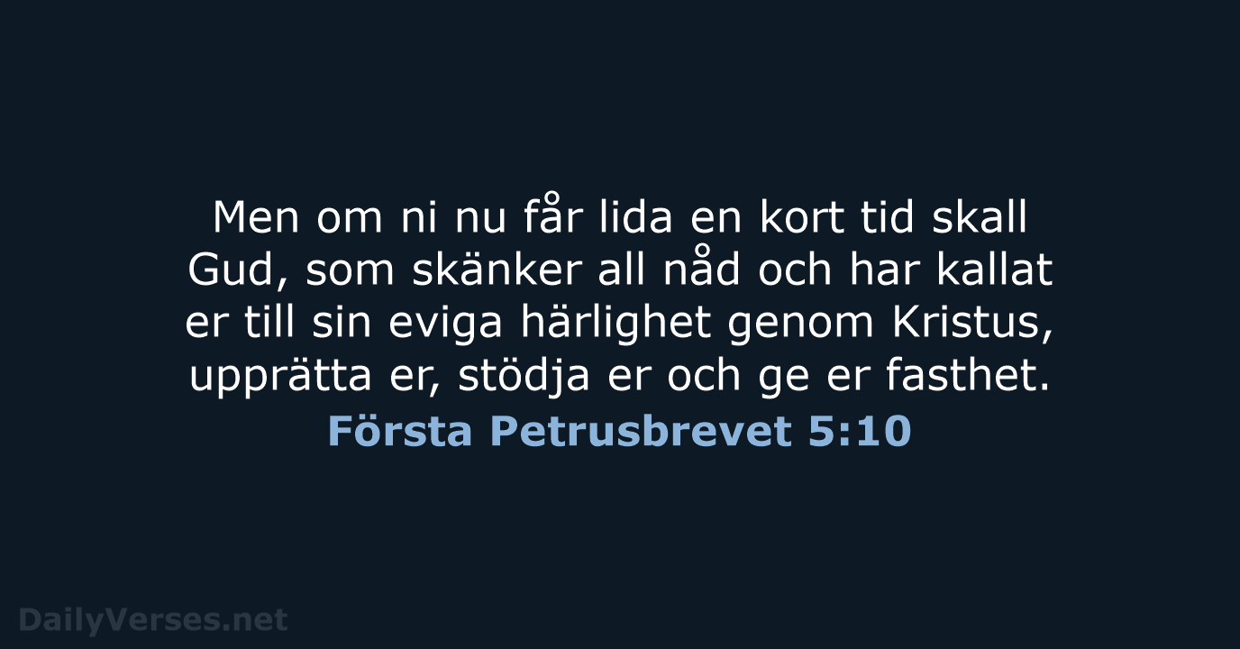 Första Petrusbrevet 5:10 - B2000