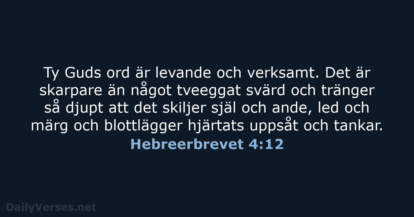 Hebreerbrevet 4:12 - B2000