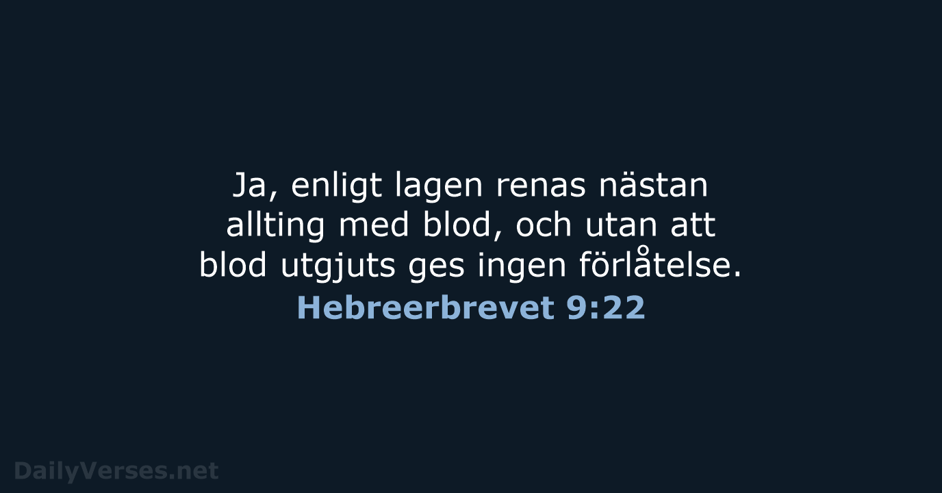 Hebreerbrevet 9:22 - B2000