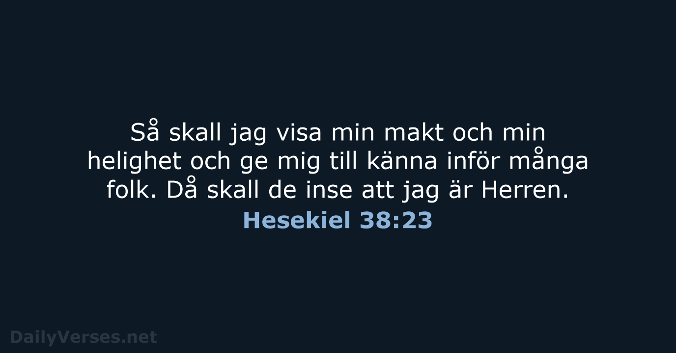 Hesekiel 38:23 - B2000