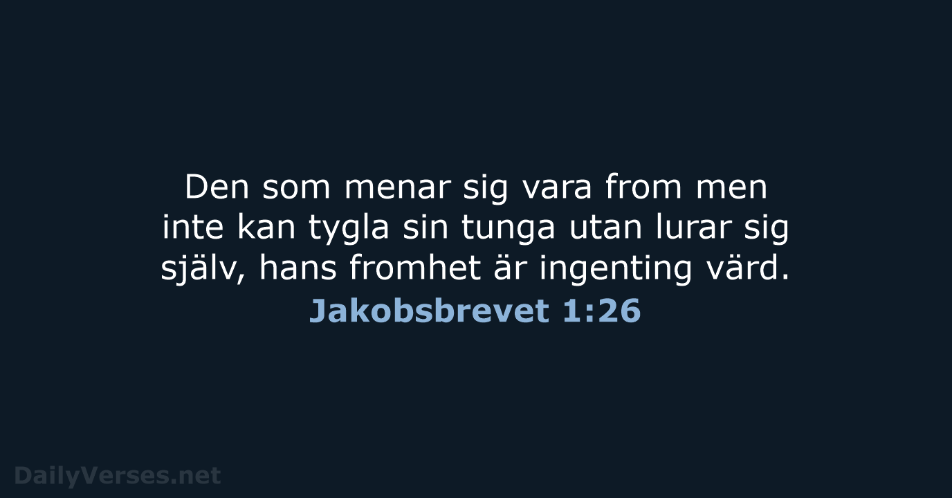 Jakobsbrevet 1:26 - B2000