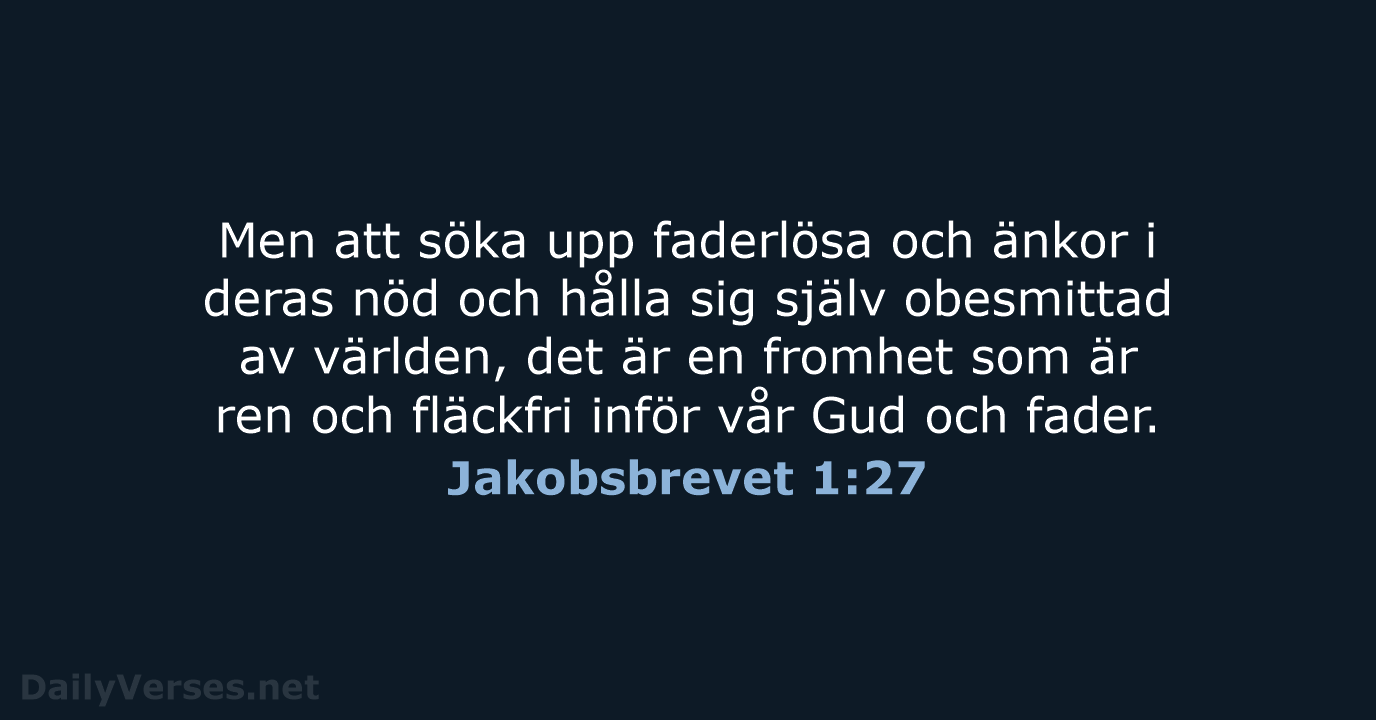 Jakobsbrevet 1:27 - B2000