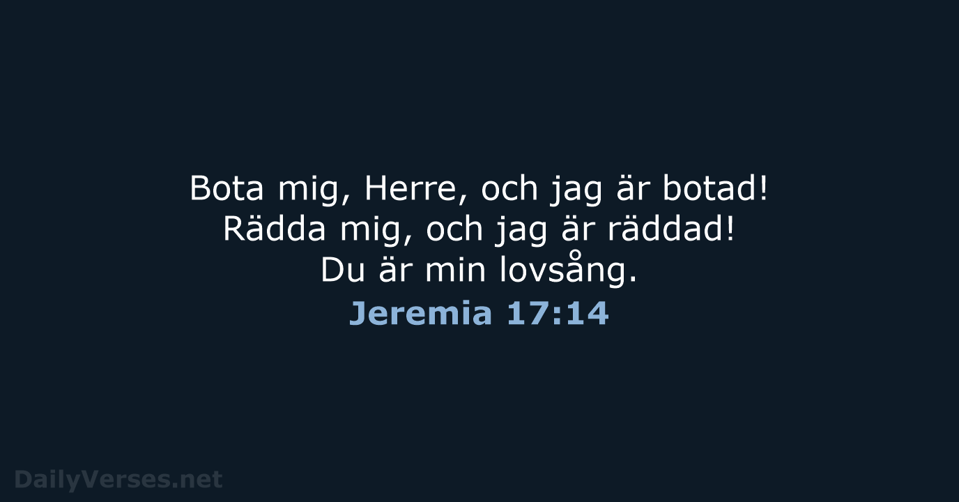 Jeremia 17:14 - B2000