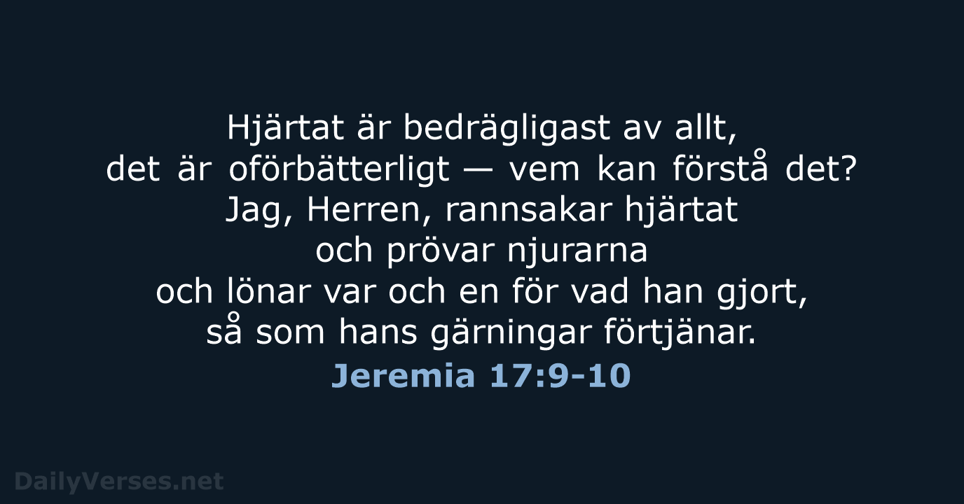 Jeremia 17:9-10 - B2000