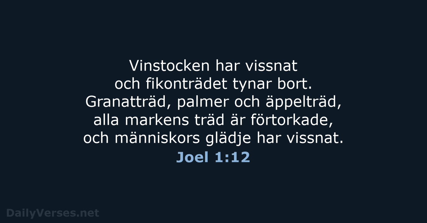 Joel 1:12 - B2000