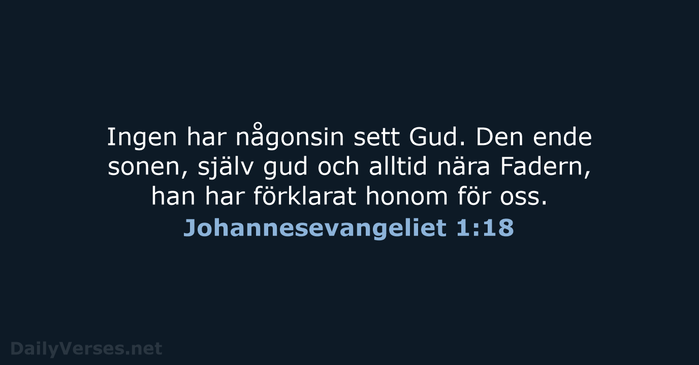 Johannesevangeliet 1:18 - B2000