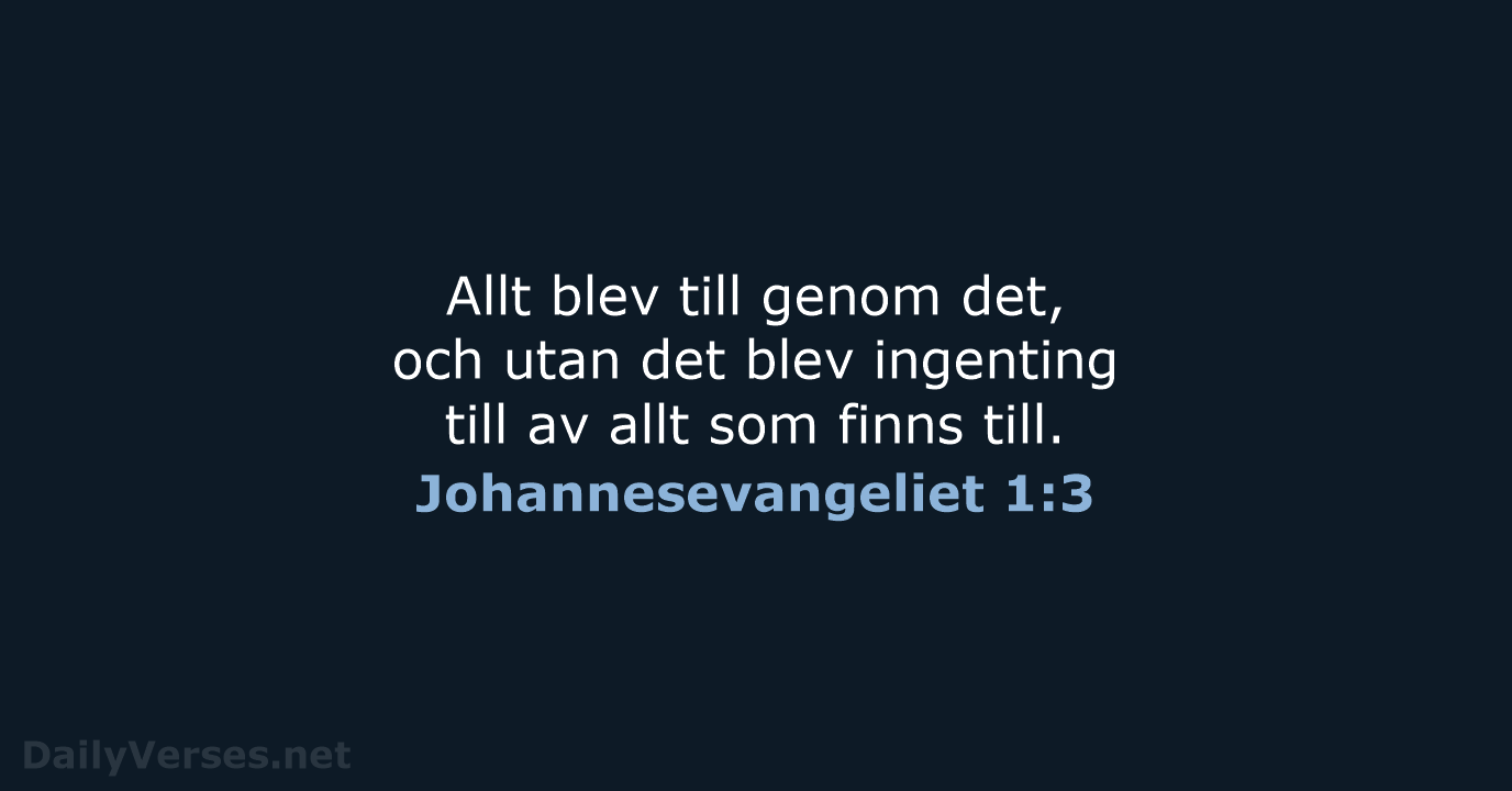 Johannesevangeliet 1:3 - B2000