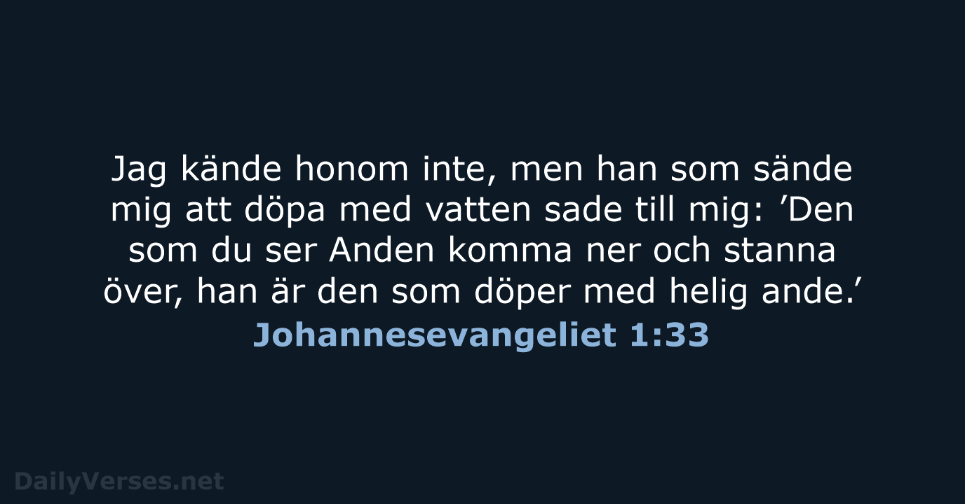 Johannesevangeliet 1:33 - B2000