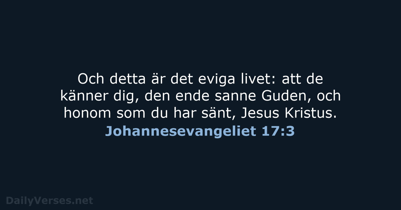 Johannesevangeliet 17:3 - B2000