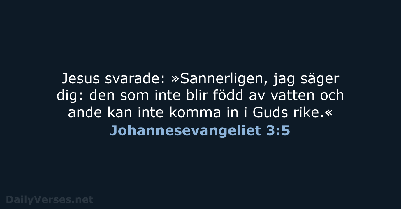 Johannesevangeliet 3:5 - B2000