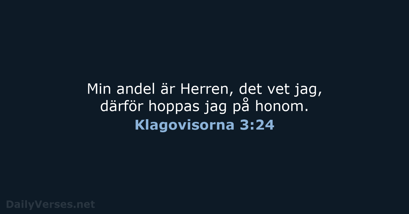 Klagovisorna 3:24 - B2000