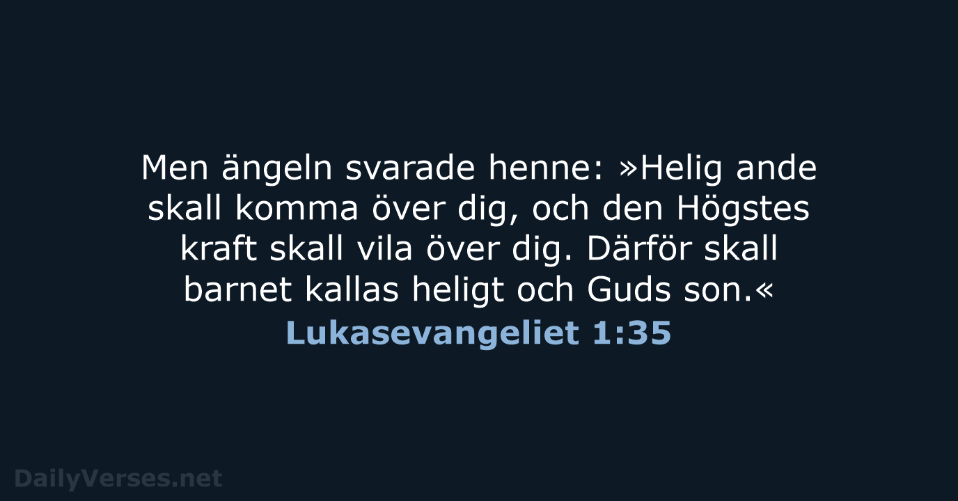 Lukasevangeliet 1:35 - B2000