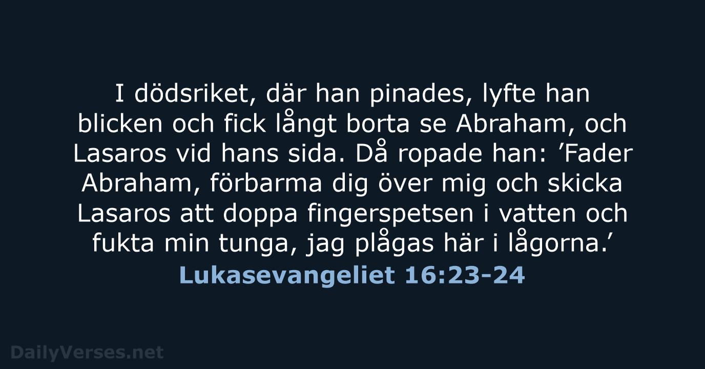 Lukasevangeliet 16:23-24 - B2000