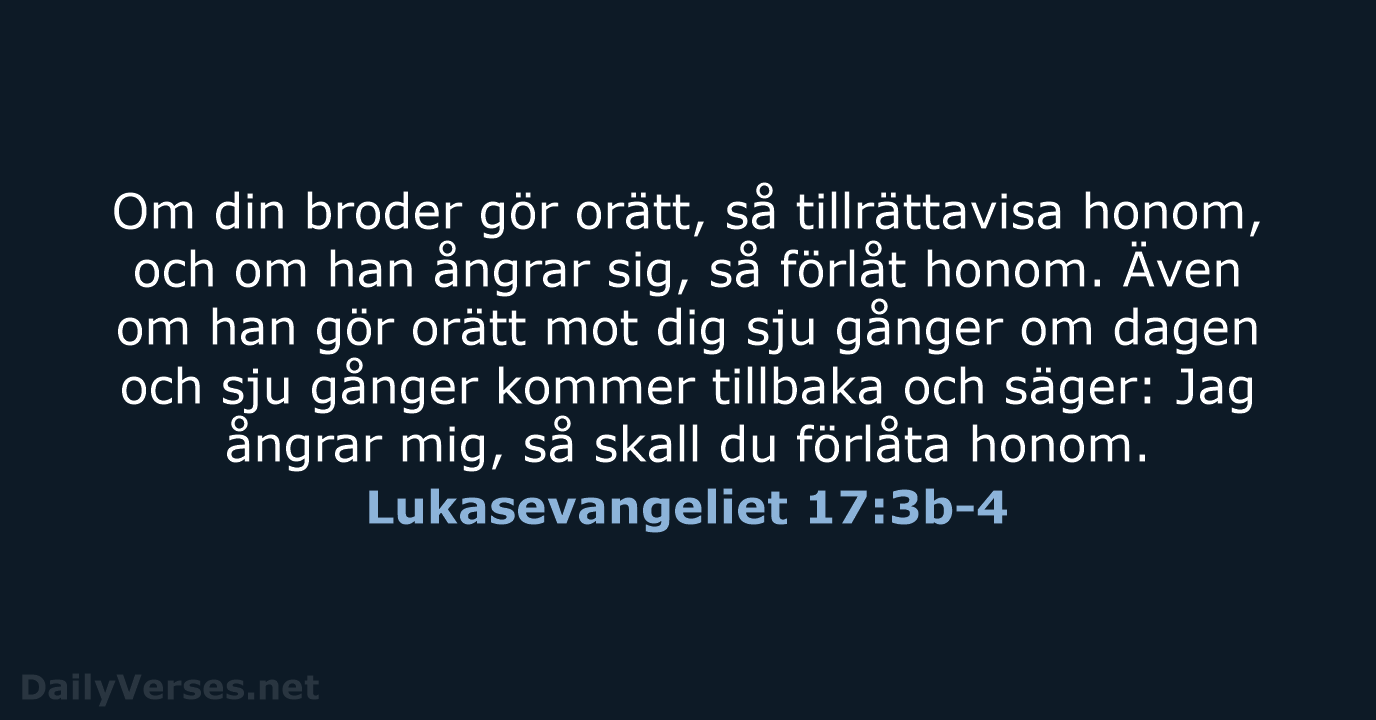 Lukasevangeliet 17:3b-4 - B2000