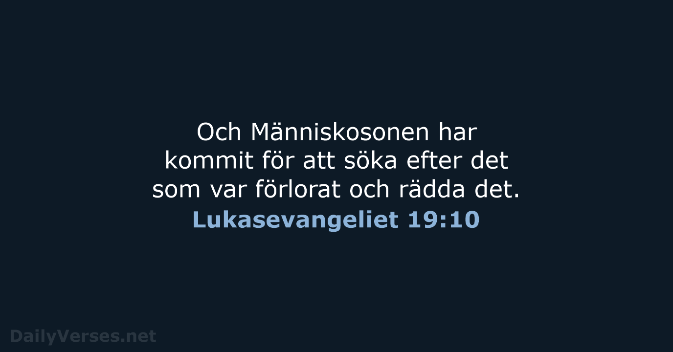 Lukasevangeliet 19:10 - B2000