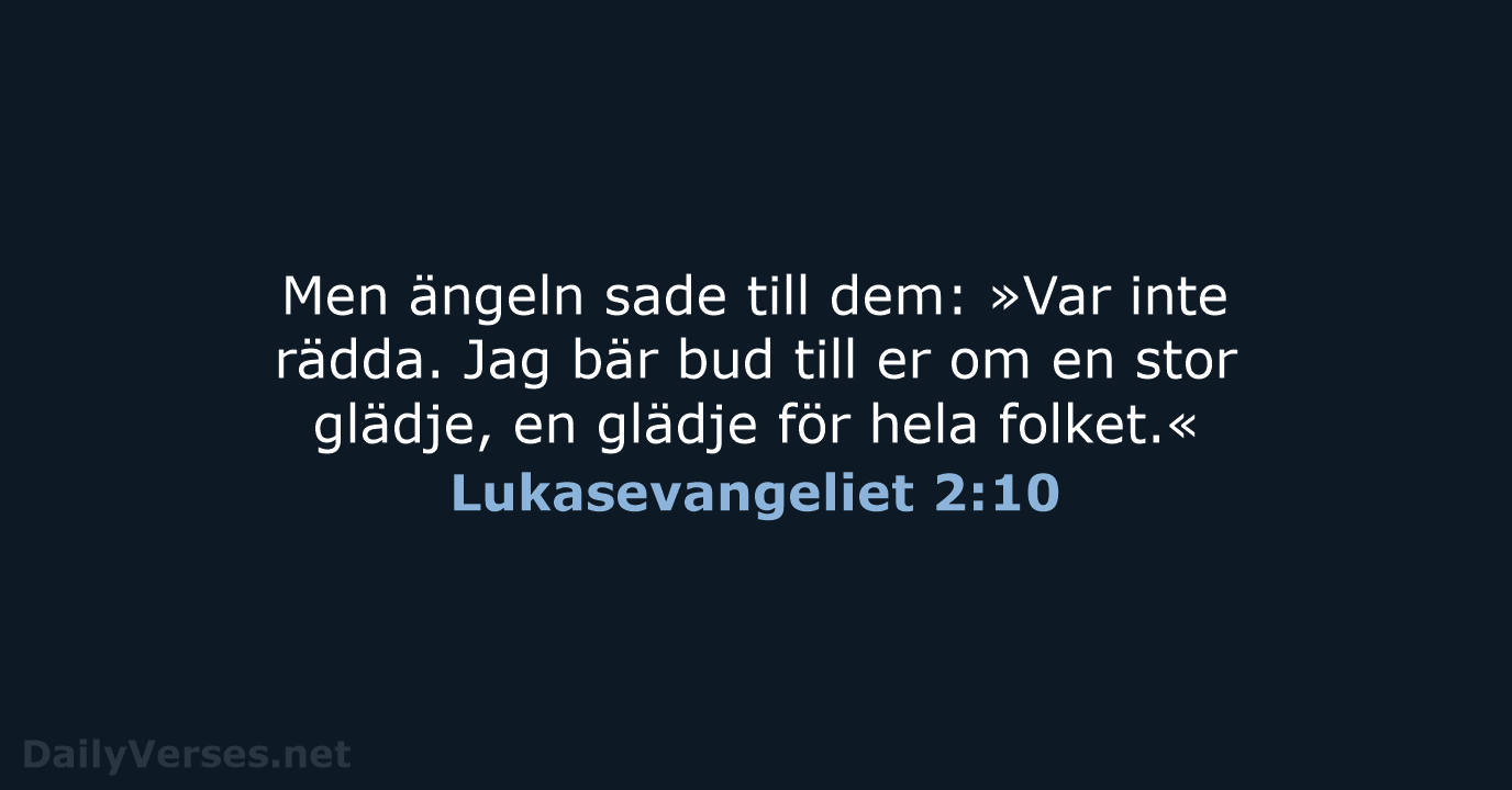 Lukasevangeliet 2:10 - B2000
