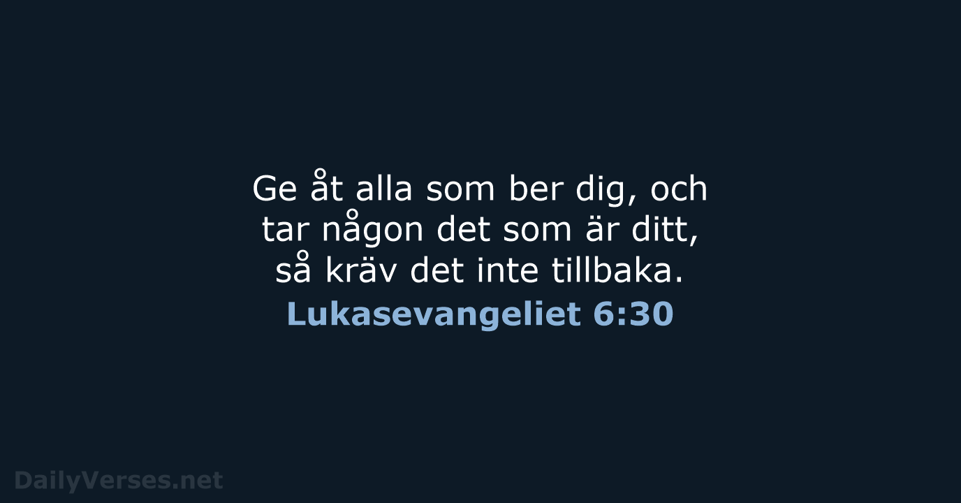 Lukasevangeliet 6:30 - B2000