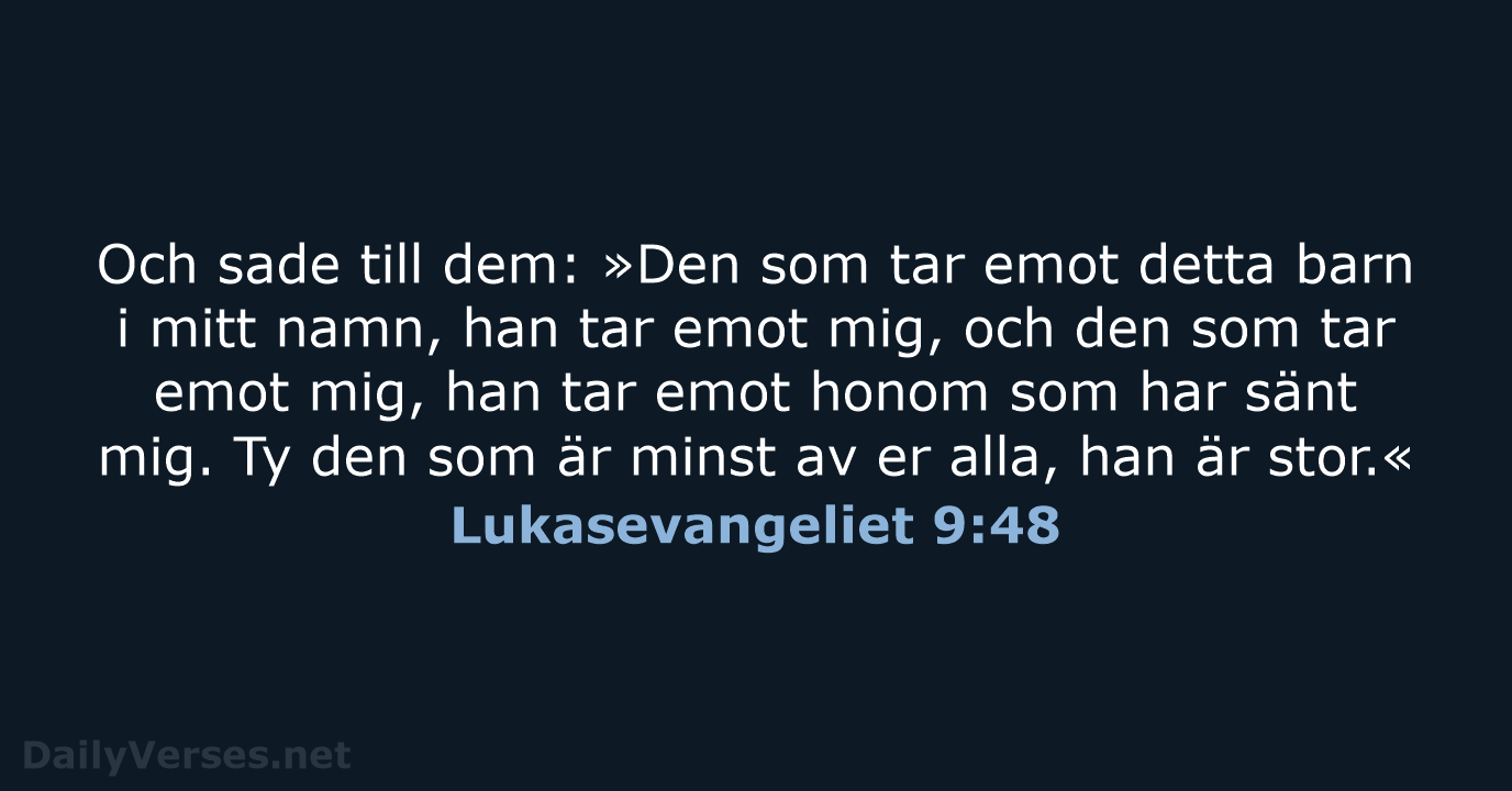 Lukasevangeliet 9:48 - B2000