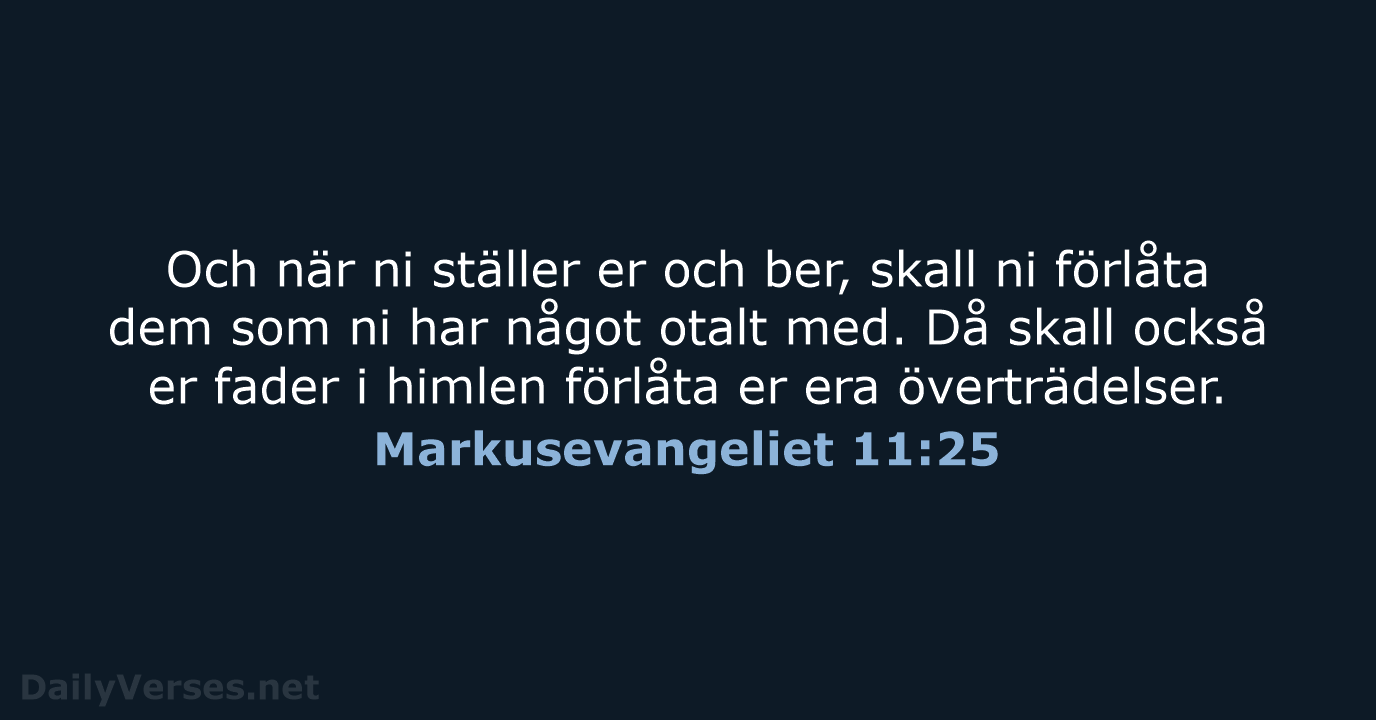 Markusevangeliet 11:25 - B2000