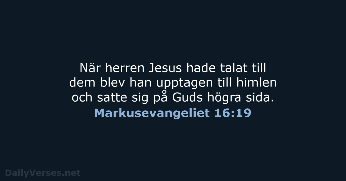 Markusevangeliet 16:19 - B2000